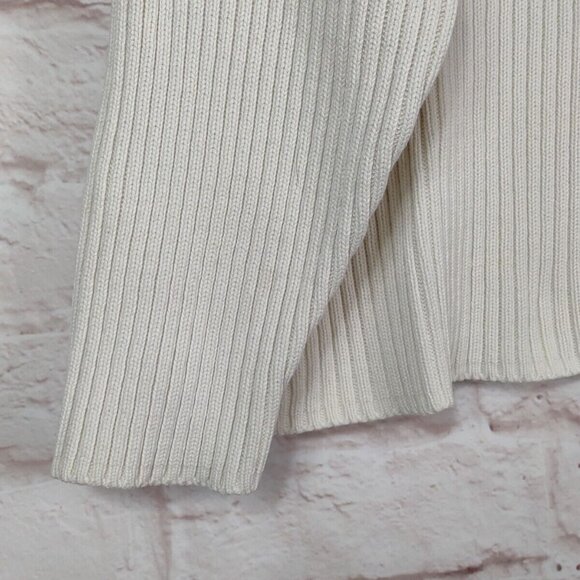 Vintage American Creations Cable Knit Sweater Womens Mock Neck Cream USA - Picture 9 of 12